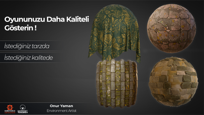 Texture'larınızı Substance Designer kullanarak yapabilirim