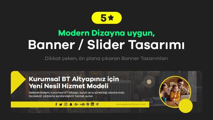 size özel dikkat çekici banner veya slider tasarlayabilirim