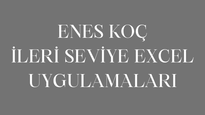 excel ile isteğinize göre uygulamalar geliştirebilirim