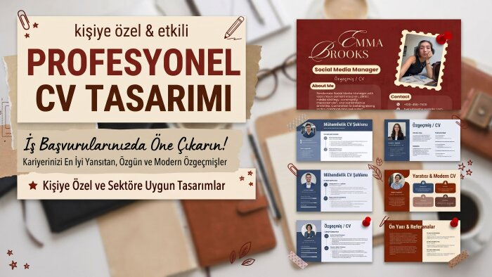 sektöre ve kişiye uygun CV tasarlarım