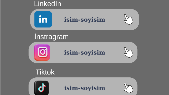 tüm sosyal medya ve site linklerini tek yerde toplarım