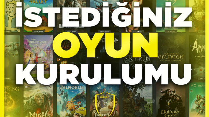 istediğiniz oyunların kurulumunu yaparım