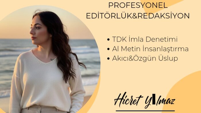 metinlerinizi profesyonel bir edebiyatçı gözüyle düzenlerim