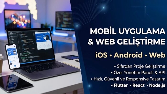 iOS ve Android uyumlu  mobil uygulamalar geliştiriyorum