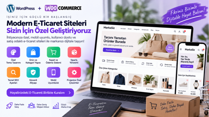 özel tasarımlı WordPress e-ticaret sitesi geliştirebilirim
