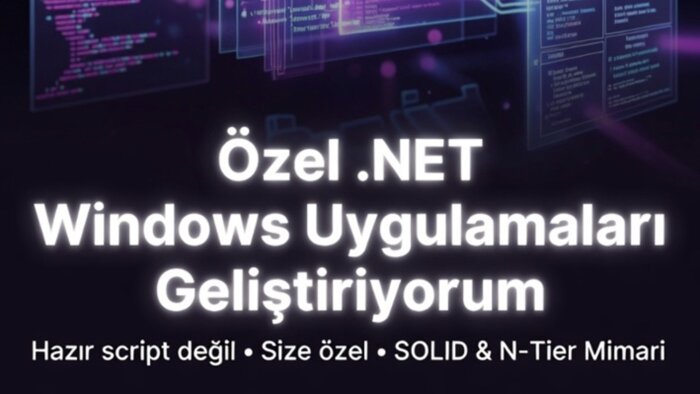 profesyonel masaüstü yazılım geliştiririm