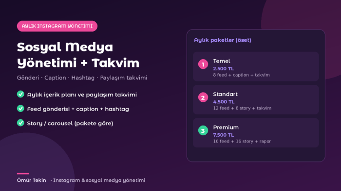 Instagram sosyal medya yönetimi yaparım