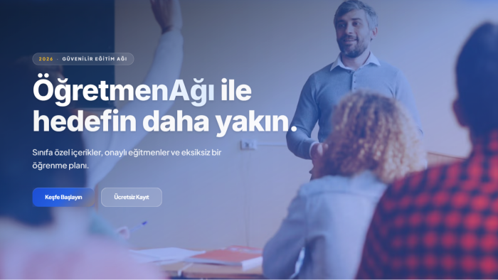 kapsamlı bir öğretmen ve dijital içerik platformu kurarım
