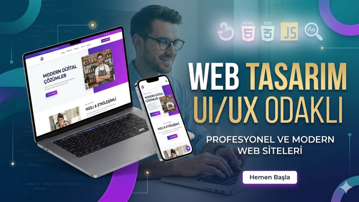 modern web sayfaları tasarlayarak markanızı öne çıkarırım