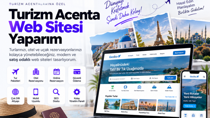 turizm acenta web sitesi yaparım