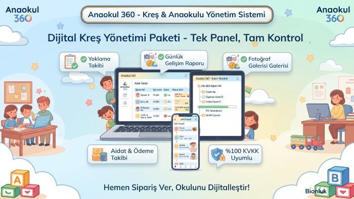 kreşiniz için web yazılımları geliştiririm