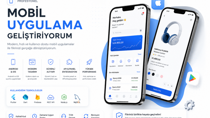 profesyonel mobil uygulamalar geliştiririm