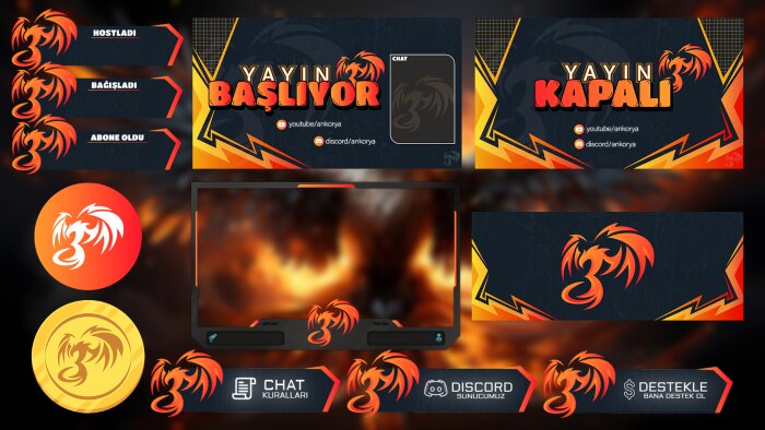 kişiye özel kick ve twitch tasarımları yapabilirim