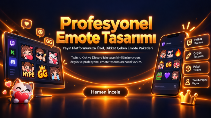 discord veya yayın platformunuza emote tasarlayabilirim