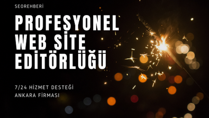 web sitenize profesyonel editörlük sağlayabilirim