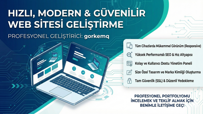 SEO uyumlu ve şık anahtar teslim web siteleri yaparım