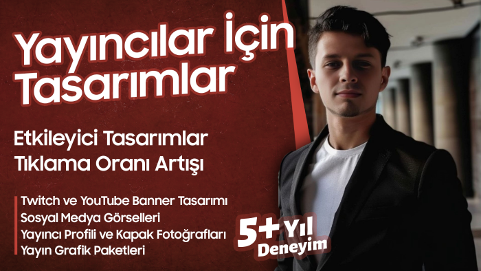 yayıncı görselleri ve bannerları konusunda destek olabilirim