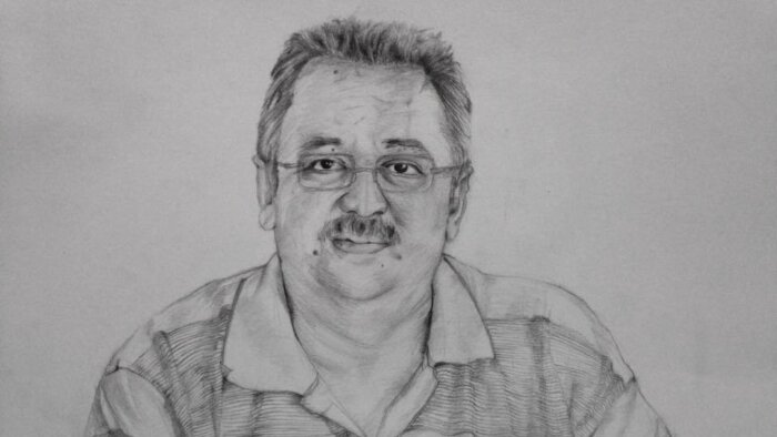 el ile kaliteli canson kağıda portre yapıyorum