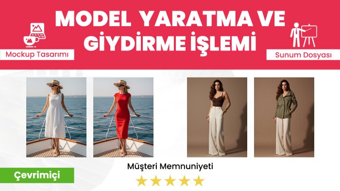 e-ticaret için model yaratma ve giydirme işlemi yaparım