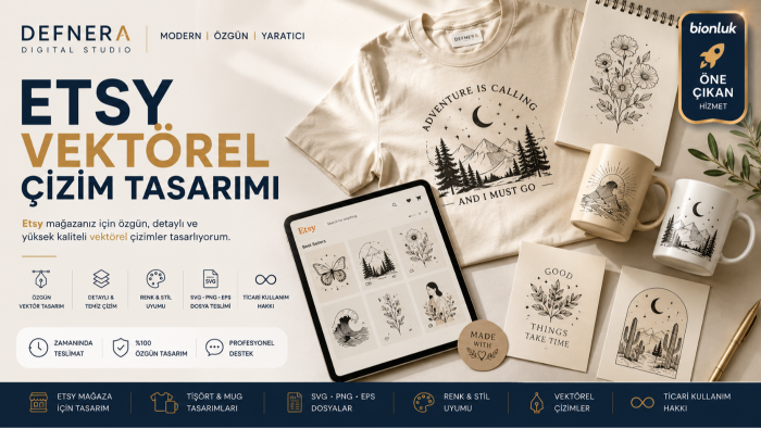 e-ticaret mağazanız için vektörel illustrasyonlar hazırlarım