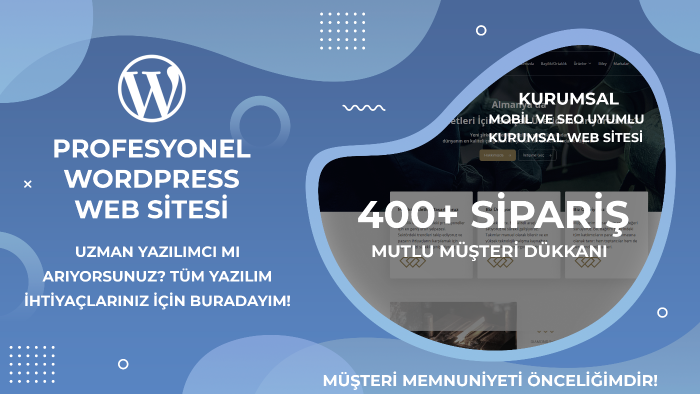 işinize uygun WordPress sitenizi yapabilirim