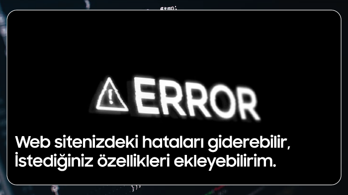 web sitenizdeki hataları gideririm