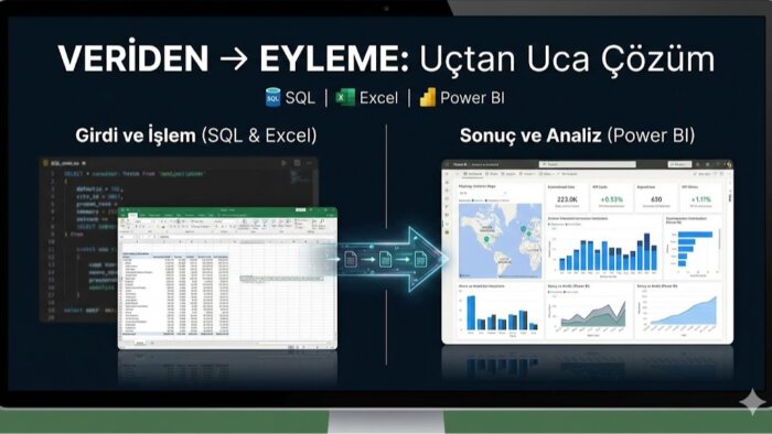 SQL, Excel ve Power BI ile uçtan uca veri analizi yaparım
