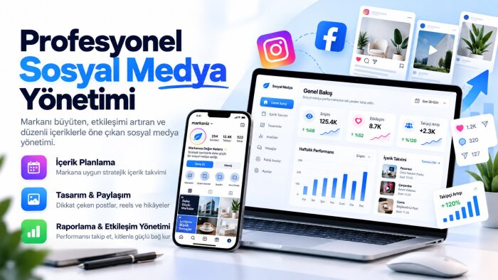 markanızın sosyal medyasını profesyonel biçimde yönetirim