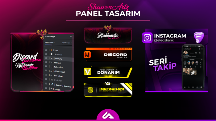 size Twitch panel tasarımları yapabilirim