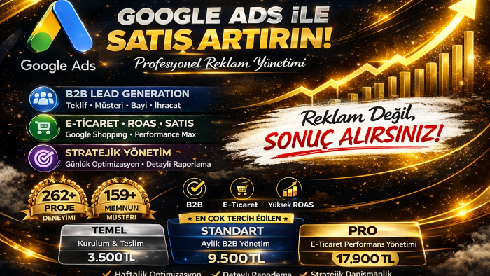 Google Ads ile satış ve müşteri kazandırırım