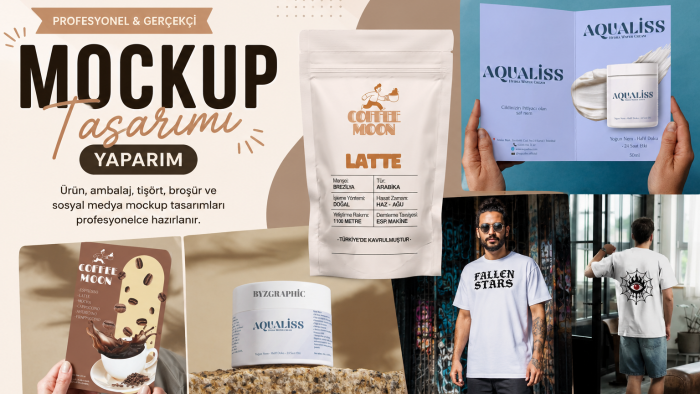markanıza uygun yüksek kaliteli mockup sunumları tasarlarım