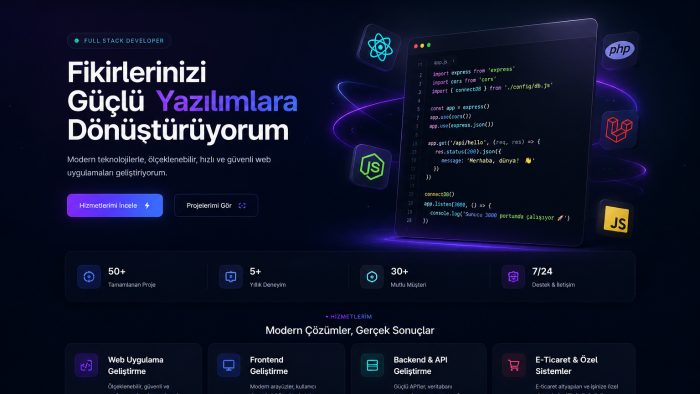 web sitesi tasarımı ve kodlama yaparım