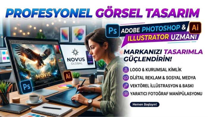 istek doğrultusunda görsel tasarım yapabilrim