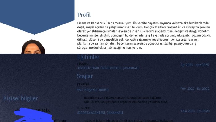 sizi öne çıkaracak profesyonel CV hazırlayabilirim