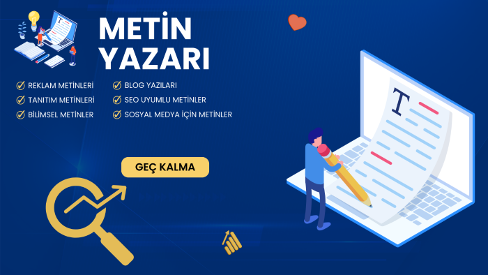 sizler için profesyonel metin yazarlığı hizmeti sunarım