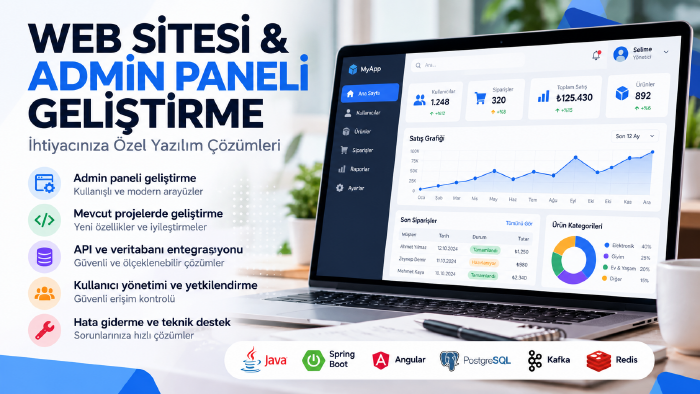 web sitesi ve admin panel geliştirebilirim