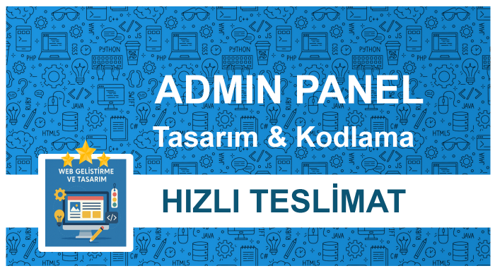 admin panel yapabilirim