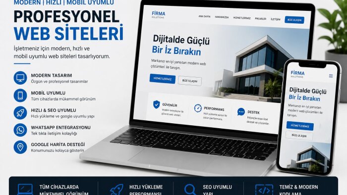 işletmeniz için profesyonel tanıtım web sitesi hazırlıyorum