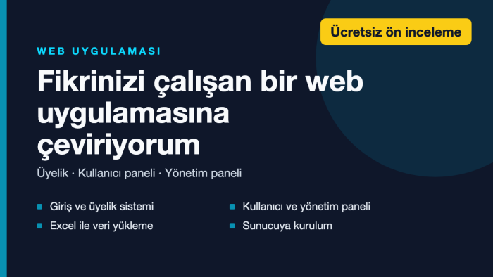 üyelikli web uygulaması ve yönetim paneli yaparım