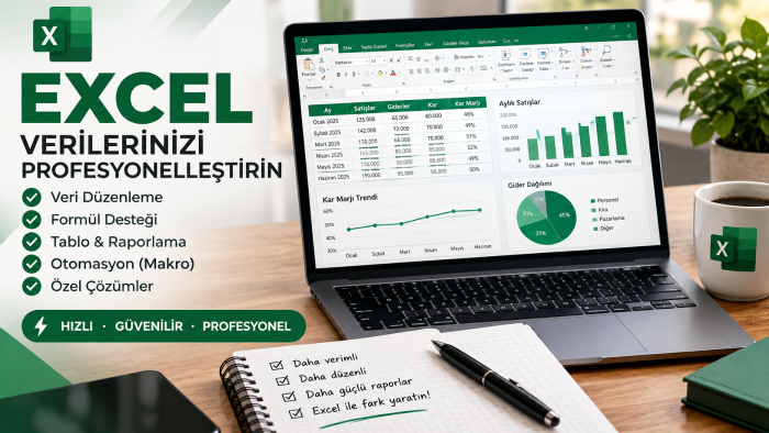 Excel veri girişi, düzenleme ve raporlama yapabilirim