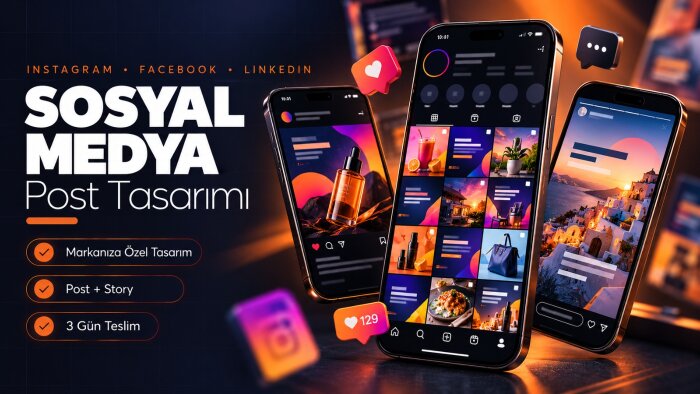 markanıza özel sosyal medya post tasarımı yaparım