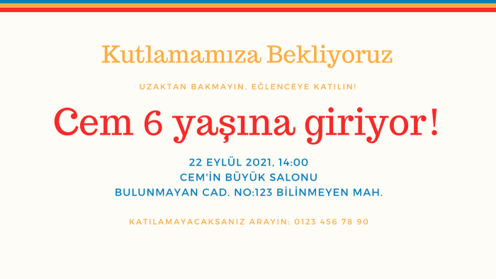 sizin için davetiye tasarımı oluşturabilirim