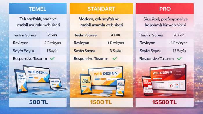 işinize veya isteğinize özel modern web sitesi tasarlıyorum