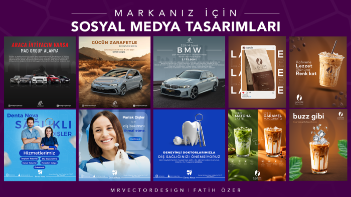  sosyal medyanıza profesyonel ve yaratıcı tasarımlar yaparım