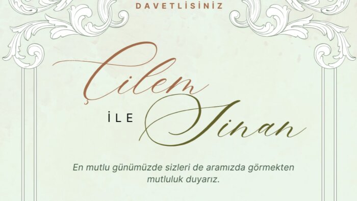 minimal ve zarif davetiye tasarımları yapıyorum