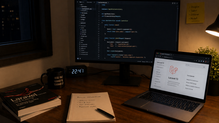 laravel ile kurumsal web uygulamaları geliştiriyorum