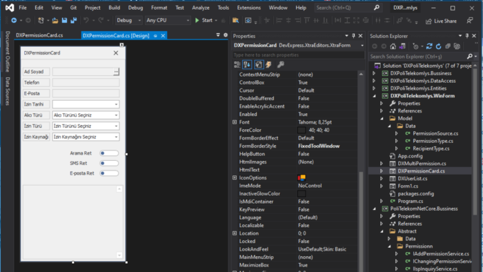 c# ve dev express ile masaüstü uygulamalar geliştirebilirim