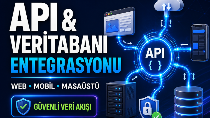 API ve veritabanı entegrasyonu yaparım