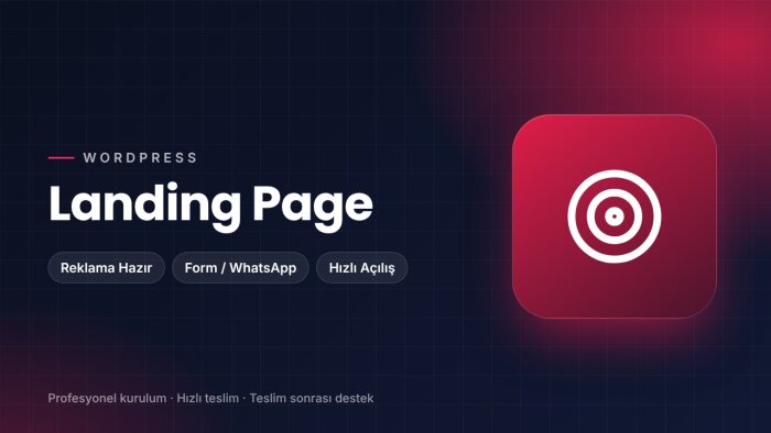 wordpress ile landing page hazırlarım