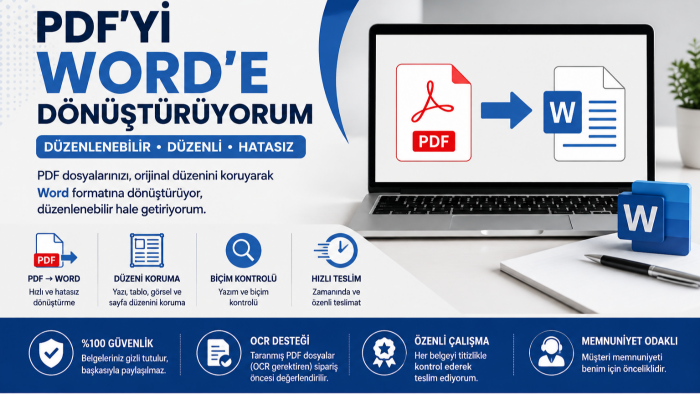 pdf yi word'e hatasız dönüştürüyorum